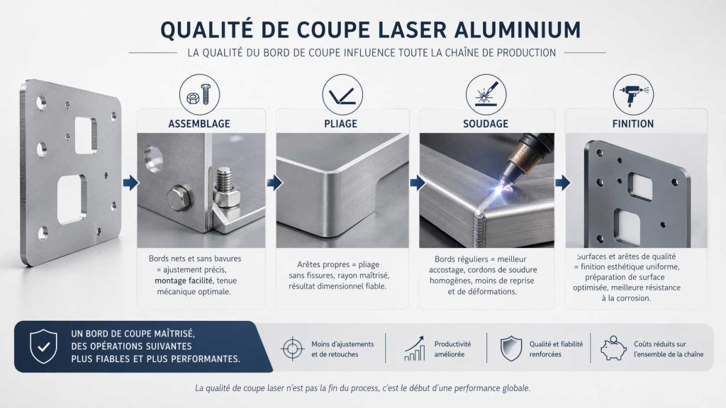 qualite du chant de coupe de l'aluminium et process de transformation de l'aluminium