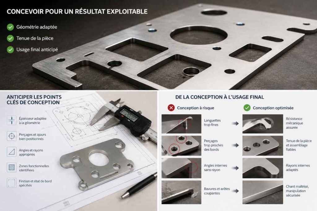 Concevoir une pièce aluminium découpée au laser