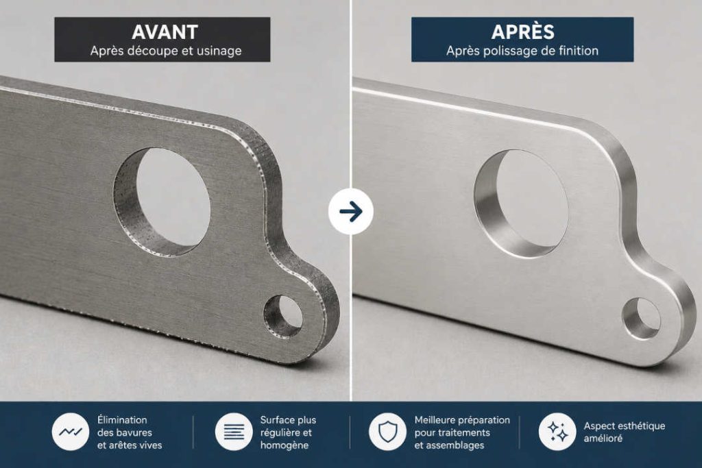 Polissage de pièces métalliques