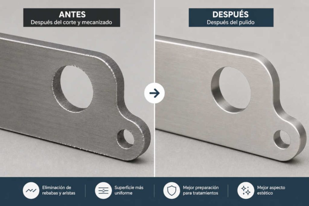 Pulido de piezas metálicas